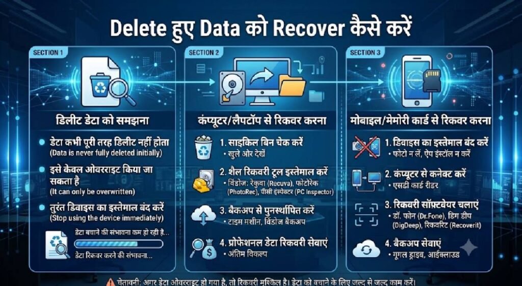 Delete हुए Data को Recover कैसे करें? (Android और PC के लिए आसान तरीका)